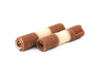 Chocolate shaving chip isolated