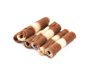 Chocolate shaving chip isolated