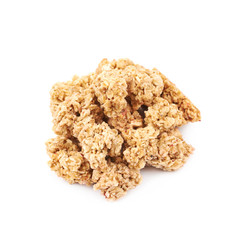 Pile of breakfast muesli isolated