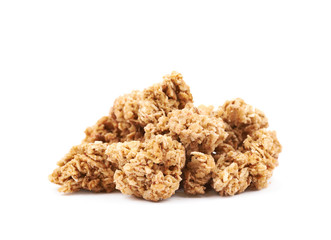 Pile of breakfast muesli isolated