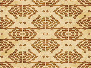 Retro brown cork texture grunge seamless background geometry polygon cross stitch line frame