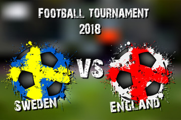 Soccer game Sweden vs England