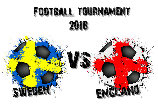 Soccer game Sweden vs England