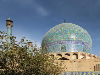 persian islamic architecture detail of imam mosque in esfahan isfahan iran