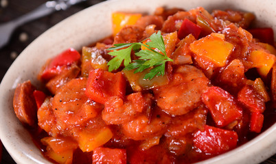 Traditional Hungarian dish - letcho