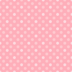 Seamless Polka Dots Pattern_Salmon Pink #Vector Background