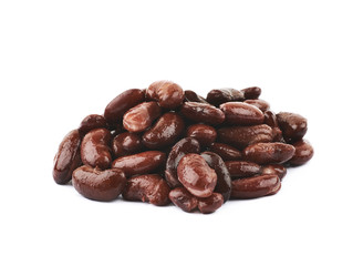Pile of kidney beans isolated