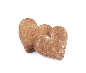 Chocolate ginger cookie isolated