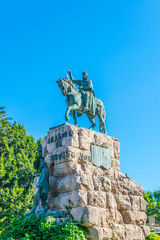 Statue of King Jaume situated at Placa de Espana at Palma de Mallorca, Spain © dudlajzov