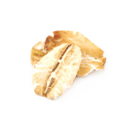 Couple of oat flakes isolated