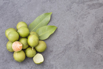 Fresh ripe peeled quenepa fruit - Melicoccus bijugatus