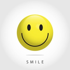 Fototapeta premium Smile Emoticon Vector Template Design Illustration