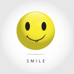 Smile Emoticon Vector Template Design Illustration