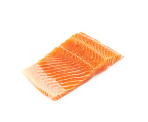 Raw salmon fillet fish isolated