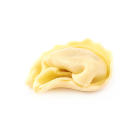 Single ravioli pasta isolated