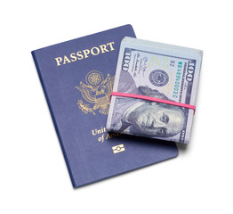 Paspport With Wad of Money