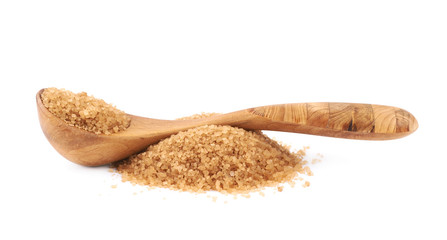 Pile of brown sugar isolated