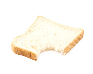 Sliced white bread isolated