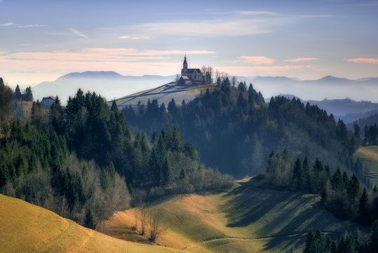 The Church of St. Leonard, Slovenia