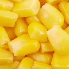 Surface coated with the canned corn