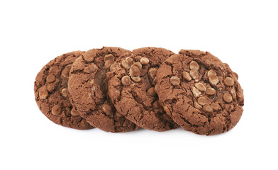 Chocolate chip cookie isolated