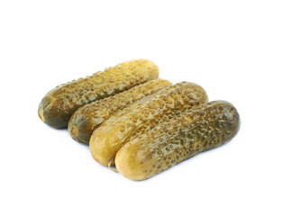 Pile of pickles isolated