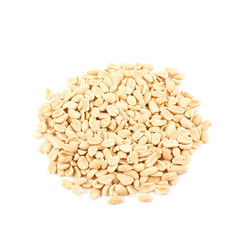 Pile of salted peanuts isolated