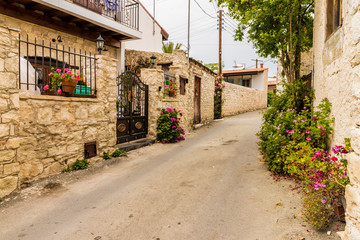 Fototapeta na wymiar A view of the traditional village Lania in Cyprus