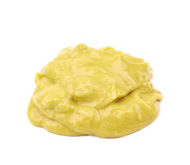 Splash of guacamole sauce isolated