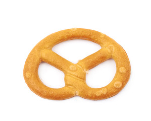 Salted pretzel isolated