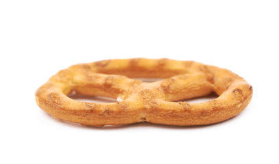 Salted pretzel isolated