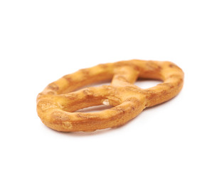 Salted pretzels isolated