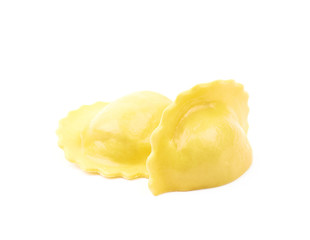 Cheese ravioli composition isolated