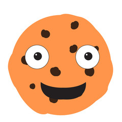 Isolated happy cookie emote