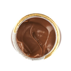 Spread chocolate cream butter isolated