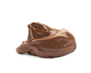 Spread chocolate cream butter isolated