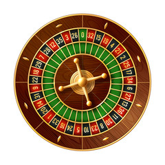 Naklejka premium Casino roulette wheel 3d vector of gamble game