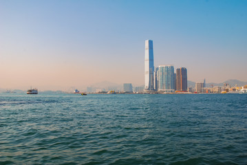 Obraz premium kowlloon view from the sea