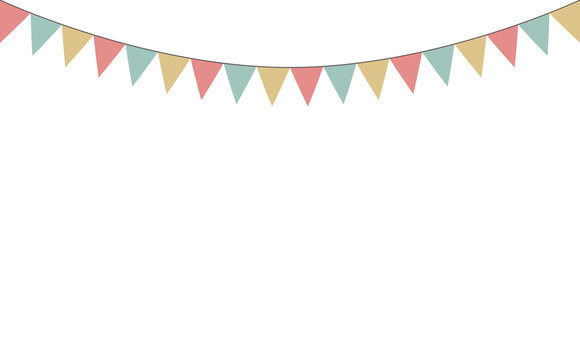 Blank banner, bunting or swag templates for scrapbooking parties, spring, Easter, baby showers and sales, on transparent background, in vector format