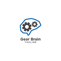 Abstract brain logo template