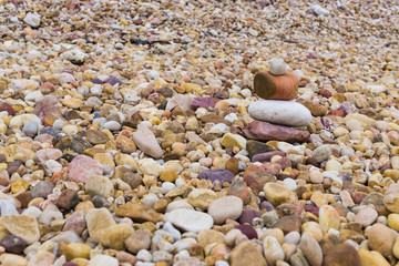 gravel on beach for background