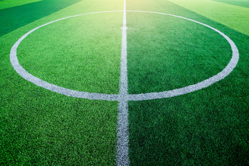 Centre circle of football field.