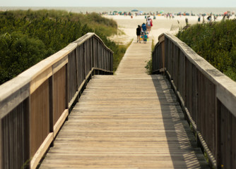 Fototapeta premium Wildwood Beach New Jersey Boardwalk to Beach