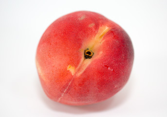 Peach isolated on white. Full depth of field.