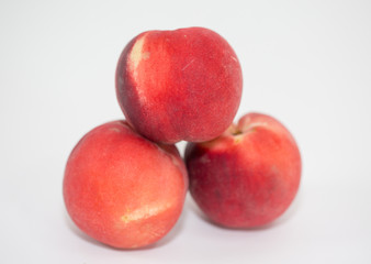 Peach isolated on white. Full depth of field.