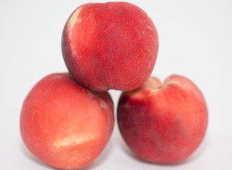 Peach isolated on white. Full depth of field.
