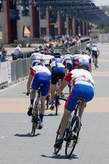 Fototapeta na wymiar Cyclists