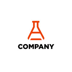 Letter A Lab Flask Logo