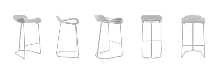 Stool All Angles White