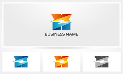 X Letter Bolt Thunder Lightning Logo